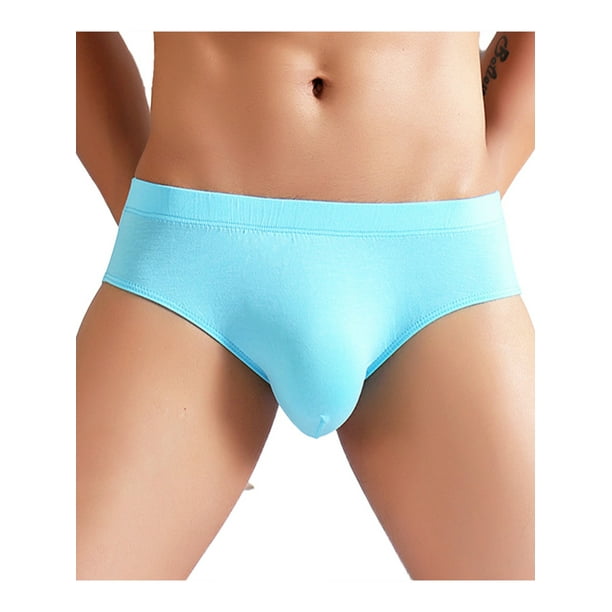 Men Sheer Ice Silk Sissy Briefs Underwear Pouch Panties Underpants Thongs S-2XL 